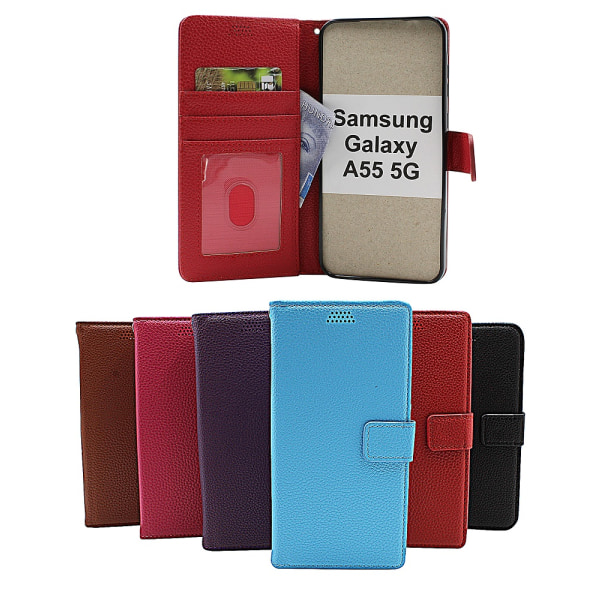 New Standcase Wallet Samsung Galaxy A55 5G (SM-A556B) Röd