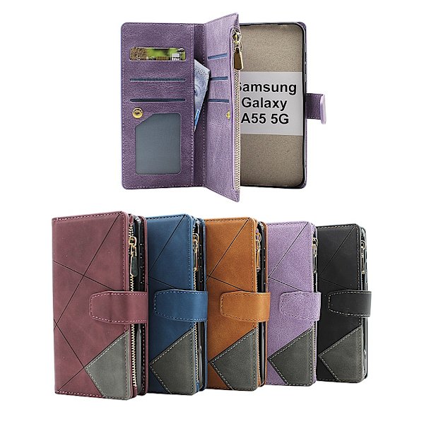 XL Standcase Lyxfodral Samsung Galaxy A55 5G (SM-A556B) Svart