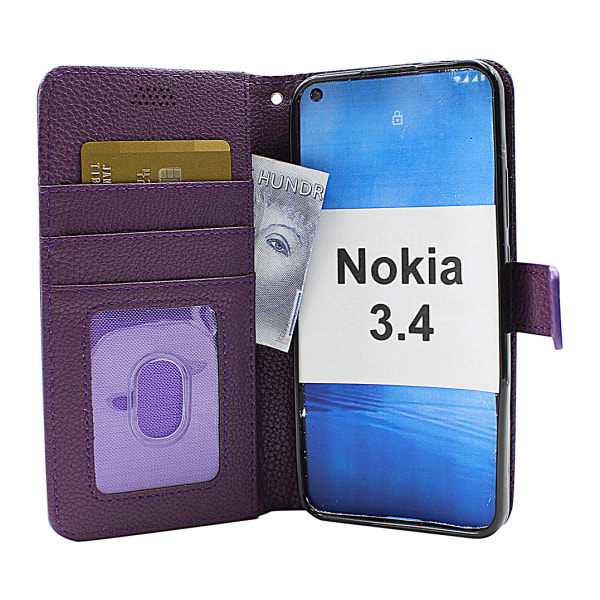 New Standcase Wallet Nokia 3.4 Lila