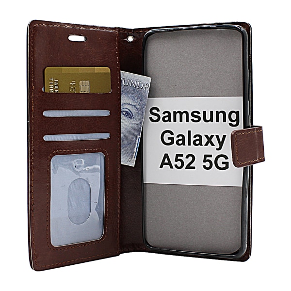 Crazy Horse Wallet Samsung Galaxy A52 5G (A525F / A526B) Grön