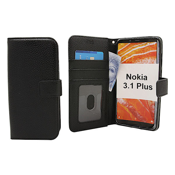 New Standcase Wallet Nokia 3.1 Plus Svart