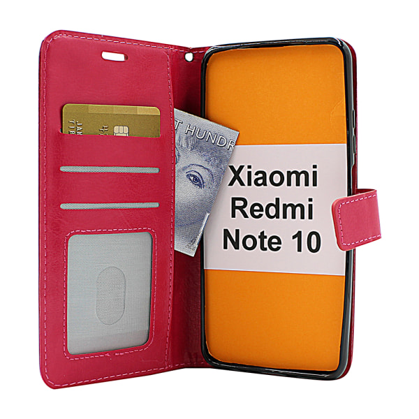 Crazy Horse Wallet Xiaomi Redmi Note 10 Svart