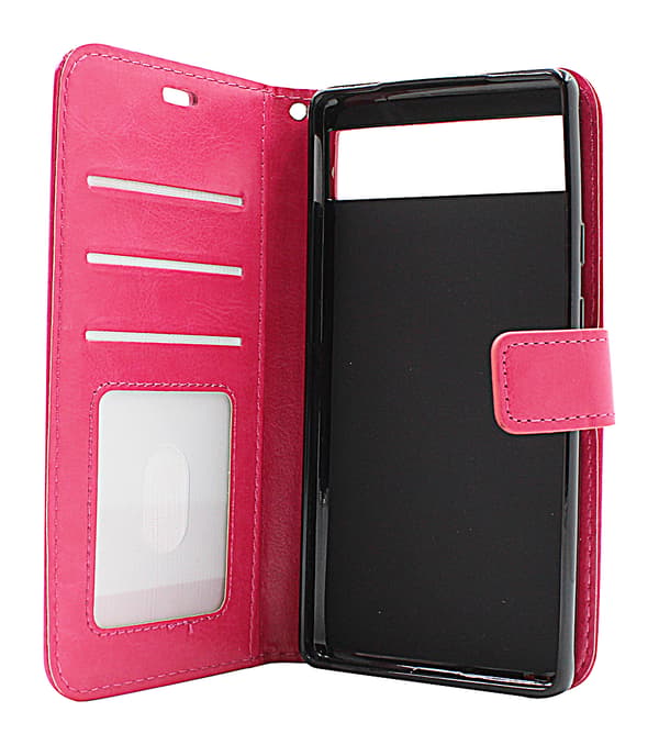 Crazy Horse Wallet Google Pixel 6a 5G Svart