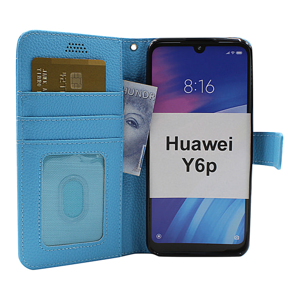 New Standcase Wallet Huawei Y6p (Svart) Brun