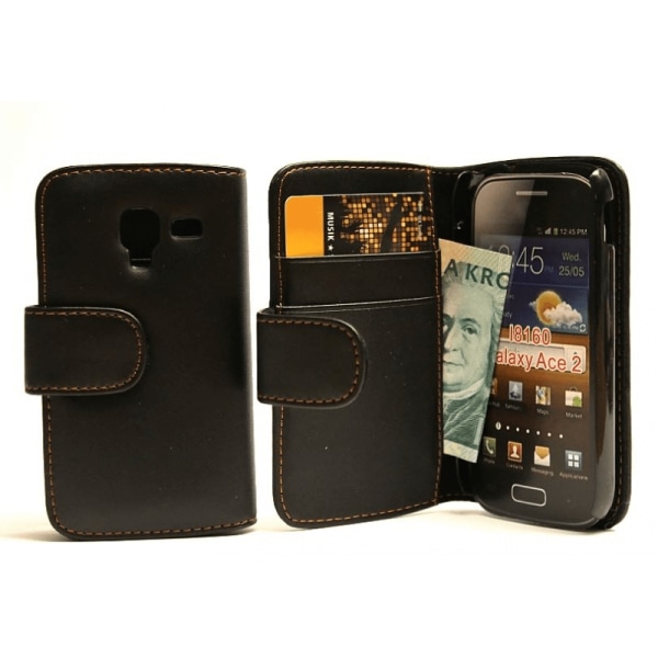 Plånboksfodral Samsung Galaxy Ace 2 (i8160) Blå