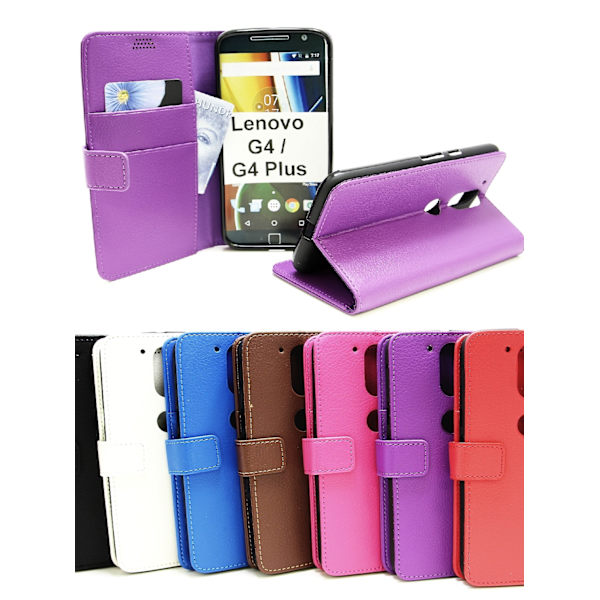 Standcase Wallet Motorola Moto G4 / G4 Plus Svart