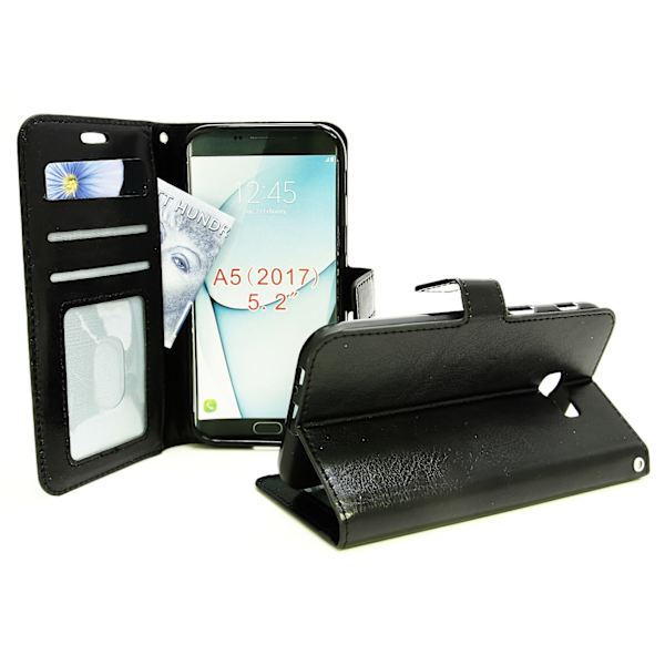 Crazy Horse Wallet Samsung Galaxy A5 2017 (A520F) Svart