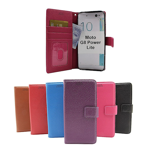 New Standcase Wallet Motorola Moto G8 Power Lite Röd