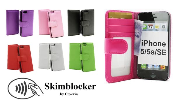 Skimblocker Plånboksfodral iPhone 5/5s/SE Grön