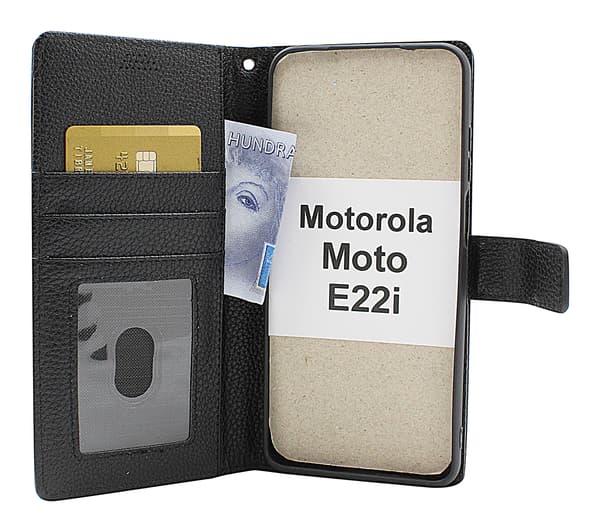 New Standcase Wallet Motorola Moto E22i Brun