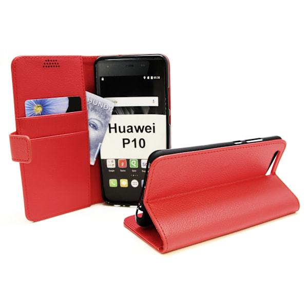 Standcase Wallet Huawei P10 (VTR-L09) Röd