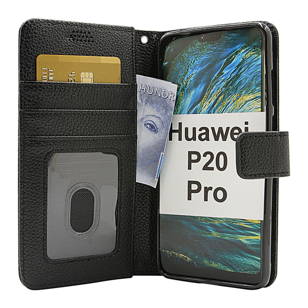 New Standcase Wallet Huawei P20 Pro (CLT-L29) Svart
