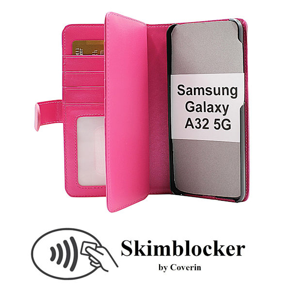 Skimblocker XL Wallet Samsung Galaxy A32 5G (A326B) Svart