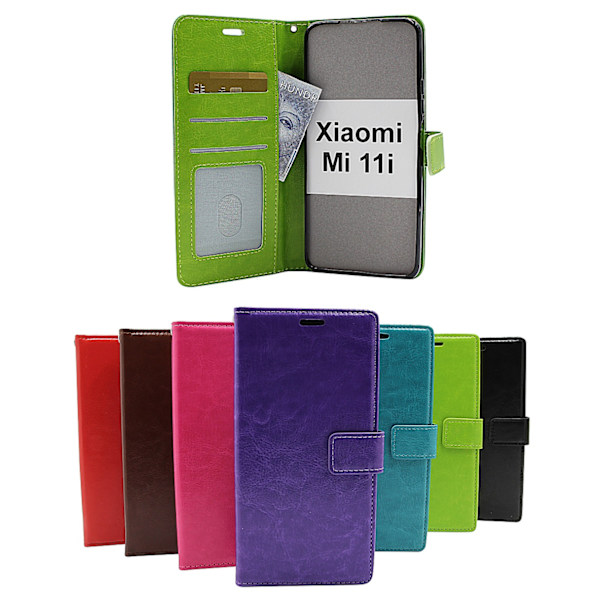 Crazy Horse Wallet Xiaomi Mi 11i Hotpink