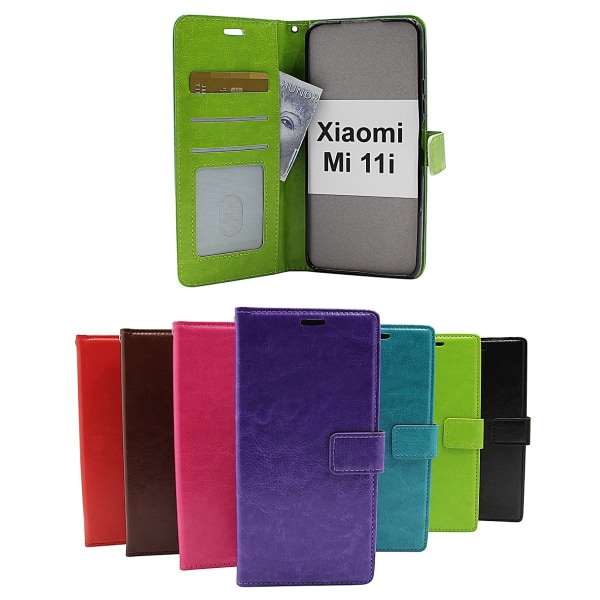 Crazy Horse Wallet Xiaomi Mi 11i Svart