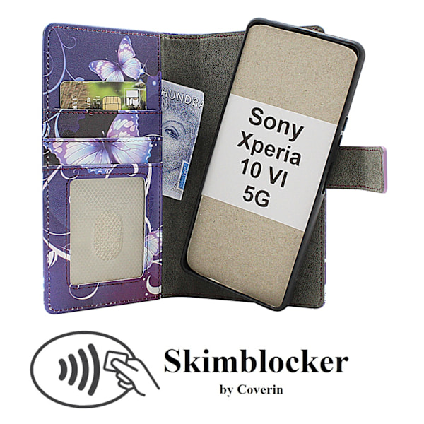 Skimblocker Xperia 10 VI 5G Magnet Plånboksfodral Design