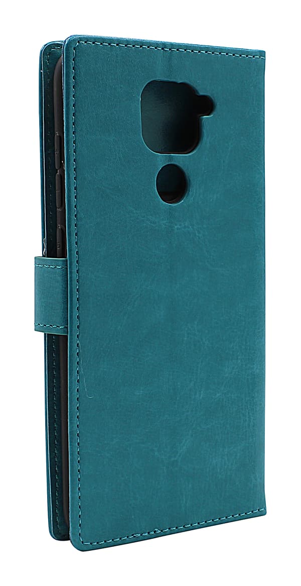 Crazy Horse Wallet Xiaomi Redmi Note 9 Turkos