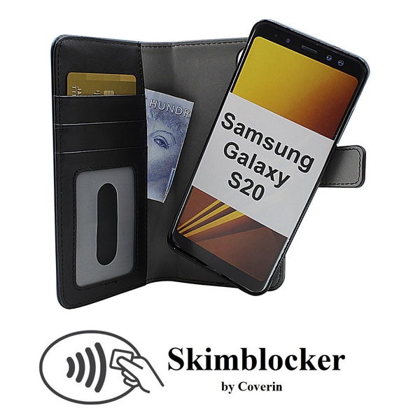 Skimblocker Magnet Wallet Samsung Galaxy S20 (G980F) Svart