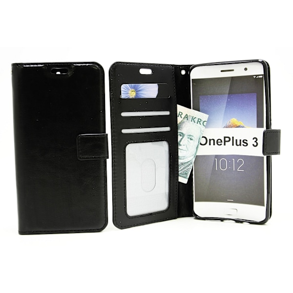 Crazy Horse Wallet OnePlus 3T Svart H744