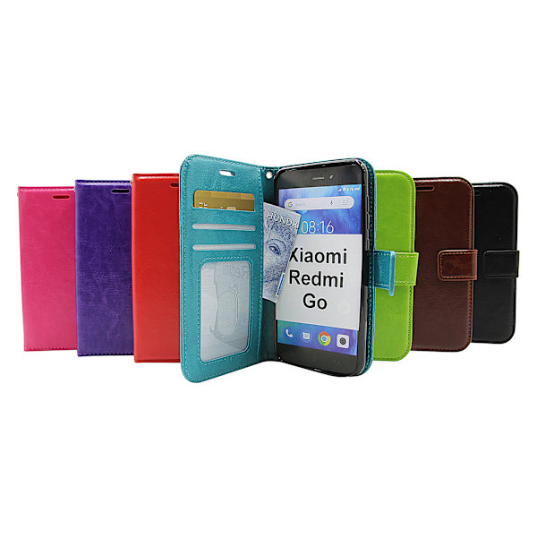 Crazy Horse Wallet Xiaomi Redmi Go Turkos