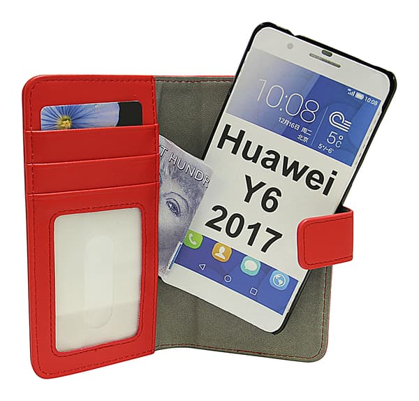 Magnet Wallet Huawei Y6 2017 (MYA-L41) Röd