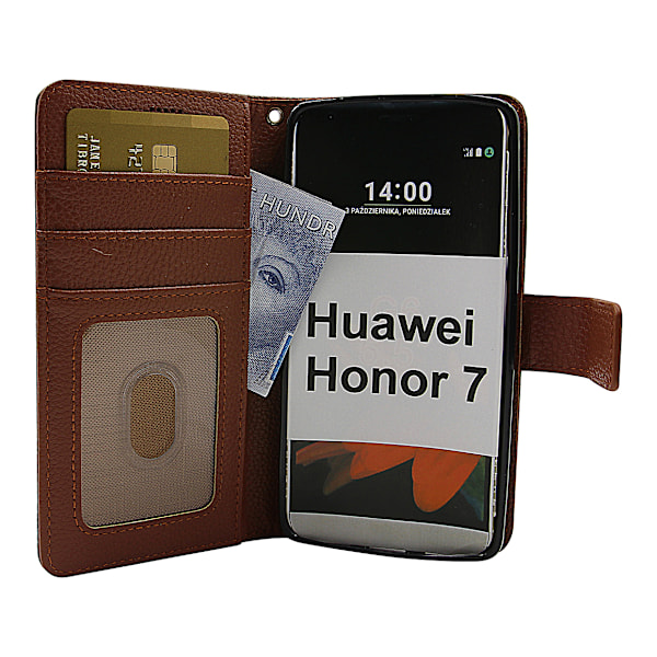 New Standcase Wallet Huawei Honor 7 (PLK-L01 / PLK-AL10) Brun