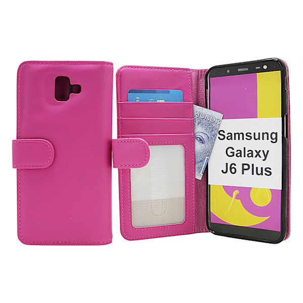 Skimblocker Plånboksfodral Samsung Galaxy J6 Plus (J610FN) Hotpink