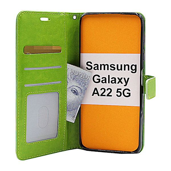 Crazy Horse Wallet Samsung Galaxy A22 5G (SM-A226B) Svart