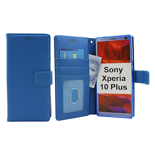 New Standcase Wallet Sony Xperia 10 Plus Blå