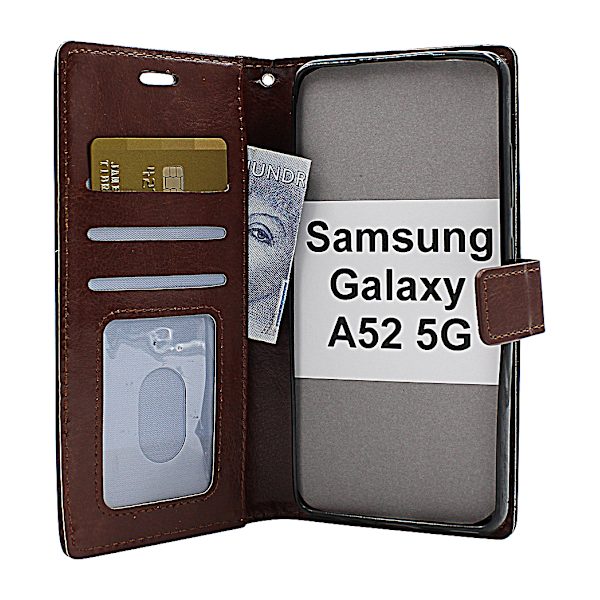 Crazy Horse Wallet Samsung Galaxy A52 5G (A525F / A526B) Svart