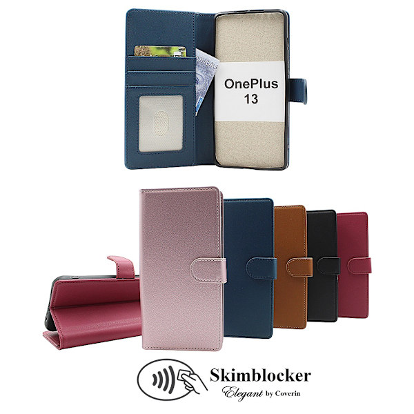 Skimblocker OnePlus 13 Plånboksfodral Brun