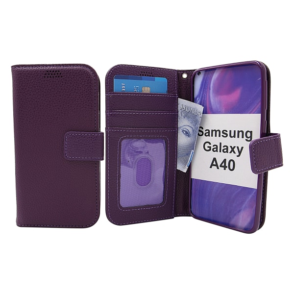 New Standcase Wallet Samsung Galaxy A40 (A405FN/DS) Lila