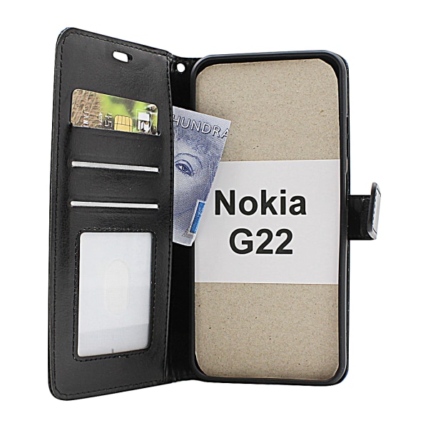 Crazy Horse Wallet Nokia G22 Brun