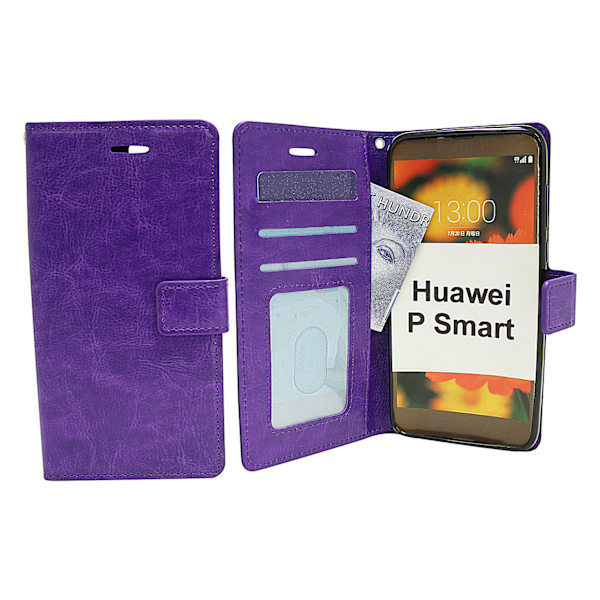 Crazy Horse Wallet Huawei P Smart Lila