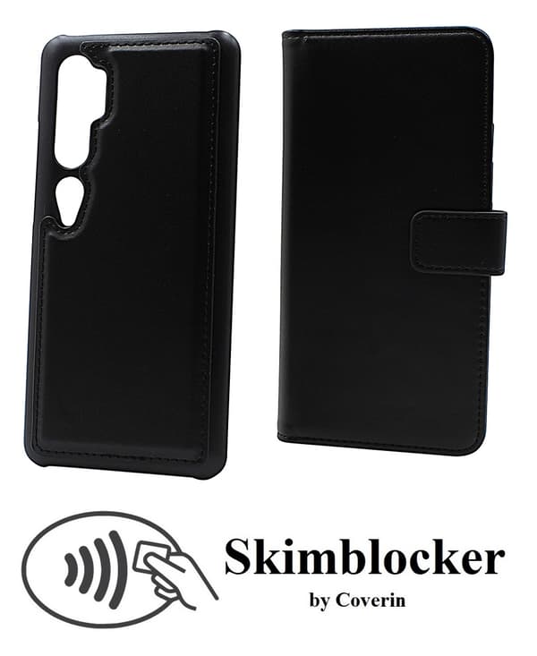 Skimblocker Magnet Wallet Xiaomi Mi Note 10 / Note 10 Pro Svart