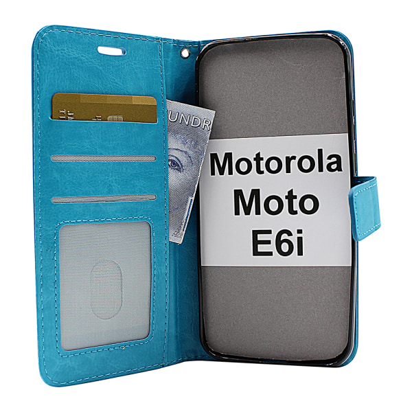 Crazy Horse Wallet Motorola Moto E6i Svart