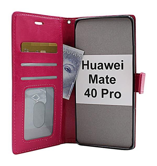Crazy Horse Wallet Huawei Mate 40 Pro Brun