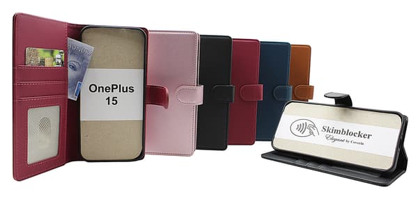 Skimblocker OnePlus 15 Plånboksfodral Svart
