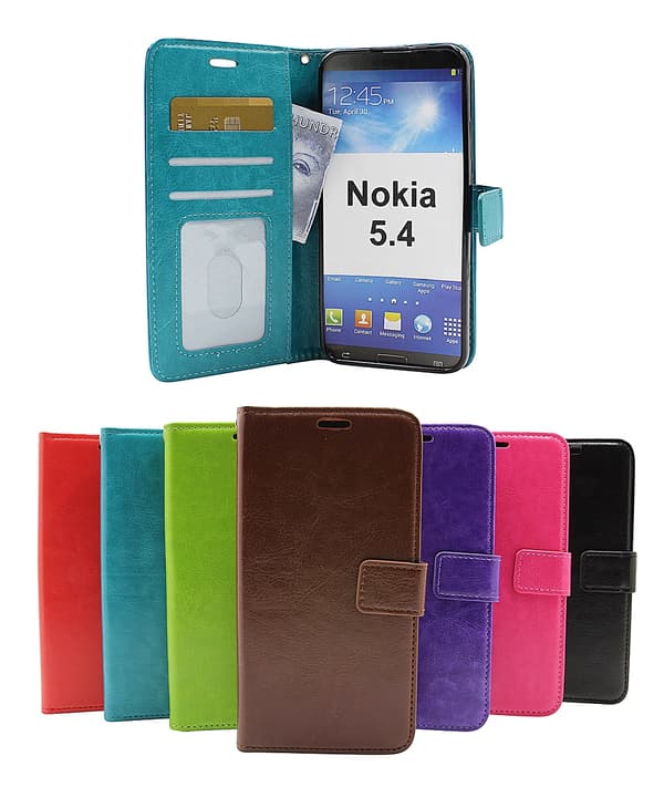 Crazy Horse Wallet Nokia 5.4 Turkos