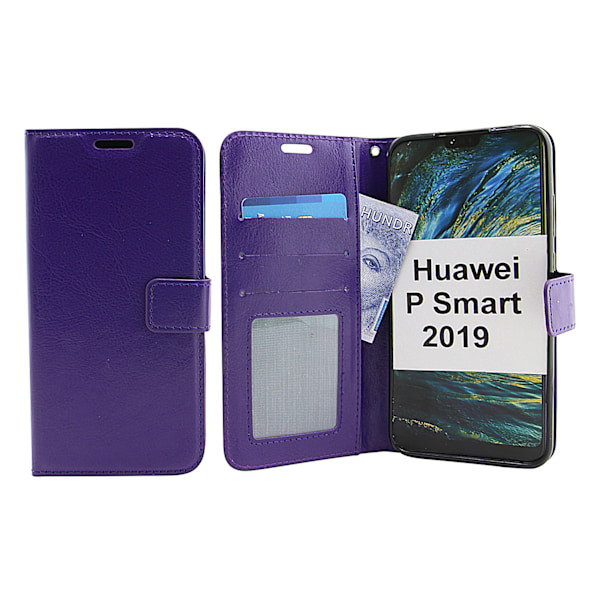 Crazy Horse Wallet Huawei P Smart 2019 Lila