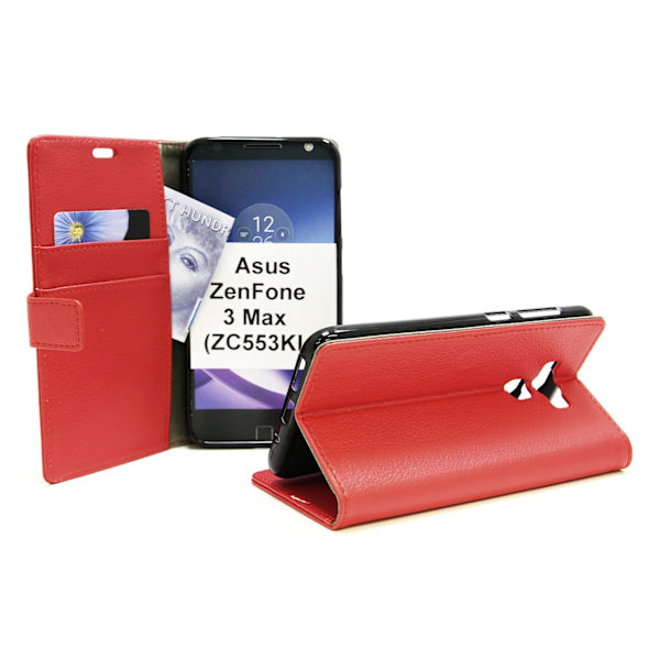 Standcase Wallet Asus ZenFone 3 Max (ZC553KL) Röd