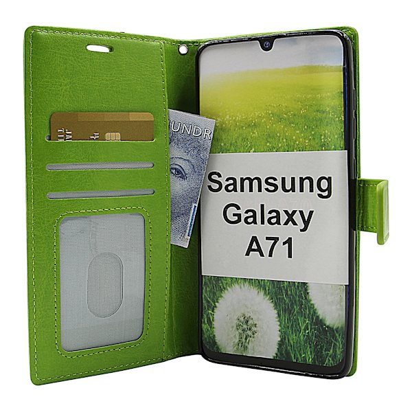 Crazy Horse Wallet Samsung Galaxy A71 (A715F/DS) Grön