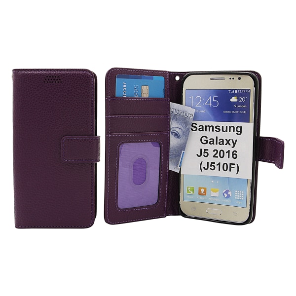 New Standcase Wallet Samsung Galaxy J5 2016 Svart
