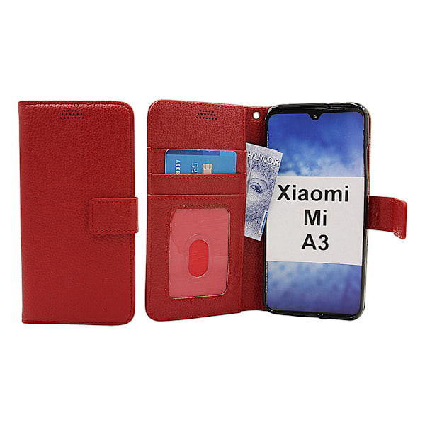 New Standcase Wallet Xiaomi Mi A3 Röd