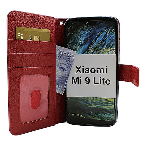 New Standcase Wallet Xiaomi Mi 9 Lite Röd