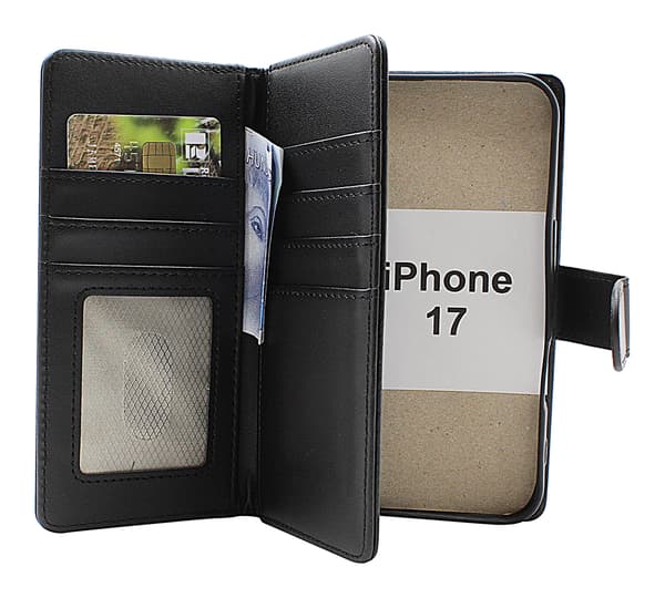 Skimblocker iPhone 17 XL Plånboksfodral Mörklila
