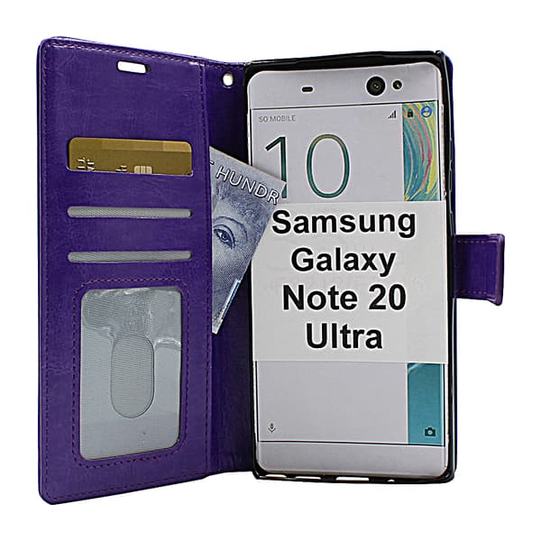 Crazy Horse Wallet Samsung Galaxy Note 20 Ultra Grön