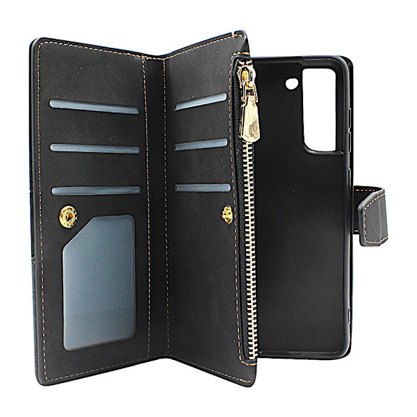 XL Standcase Lyxfodral Samsung Galaxy S21 FE 5G (SM-G990B) Svart
