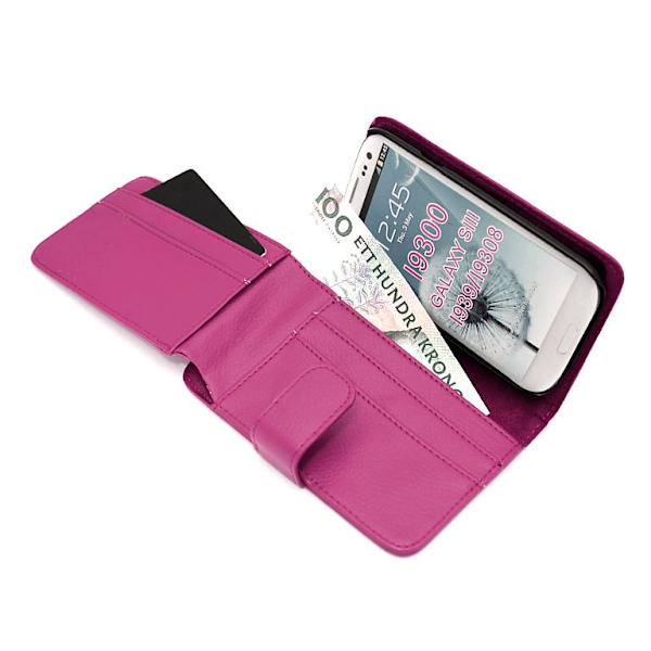 Plånboksfodral XXL Samsung Galaxy S3 (i9300) Hotpink