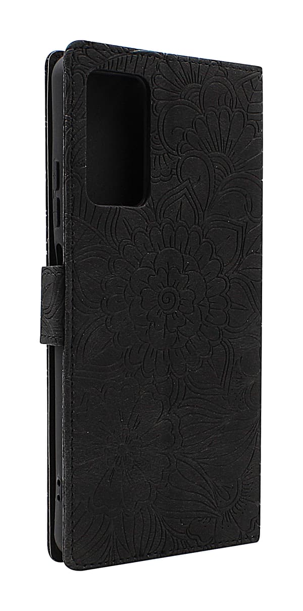 Flower Standcase Wallet Xiaomi Redmi Note 11 Pro 5G Grå